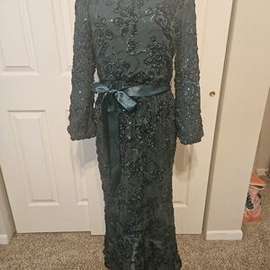 R & M Richards Forest Green Gala Or Holiday Gown